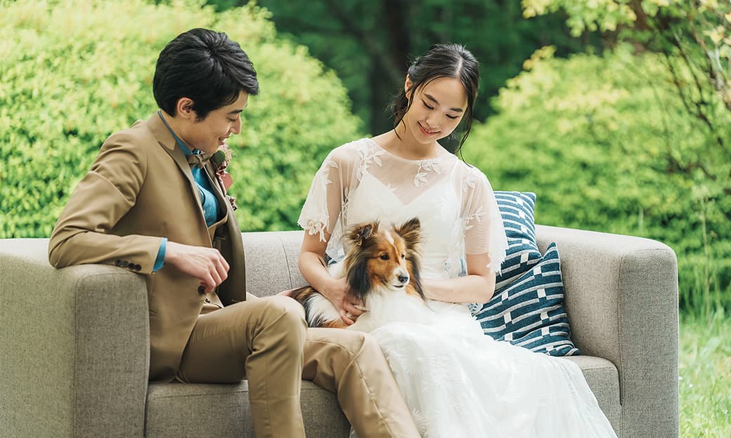 写真:愛犬といっしょにウエディング